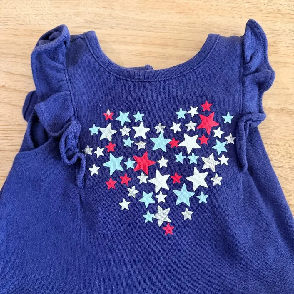 Gymboree Blue Dress Fourth of July Size 18-24 Months American Flag USA July 4TH